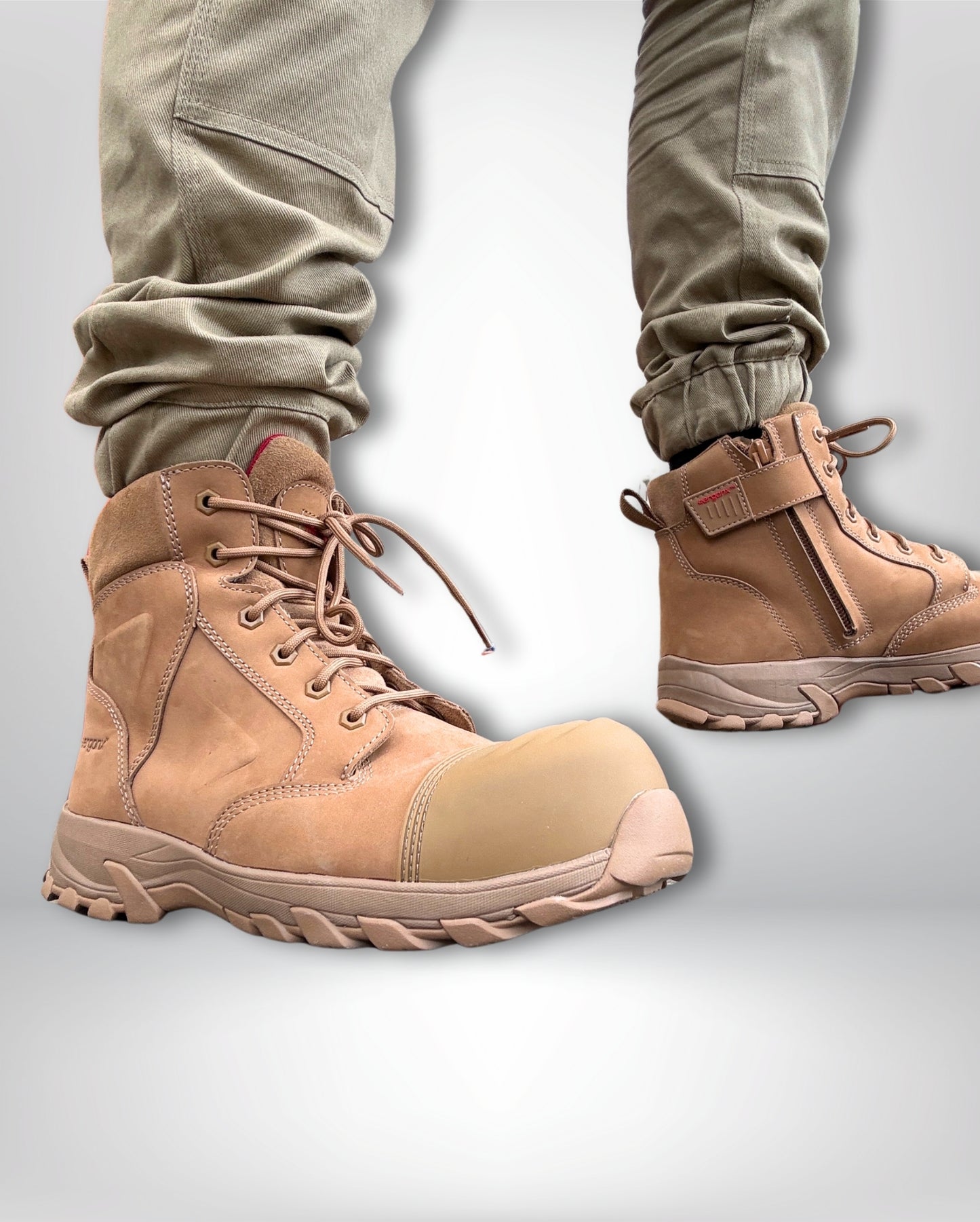 Ergonx Safety Boots Lace Up (Helium) All Tan