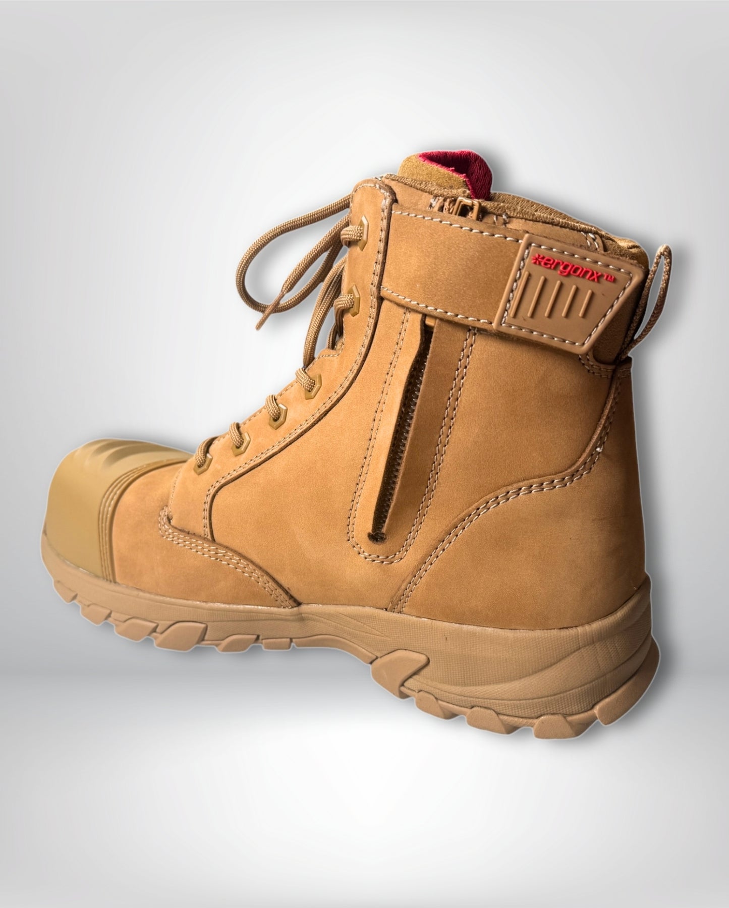 Ergonx Safety Boots Lace Up (Helium) All Tan