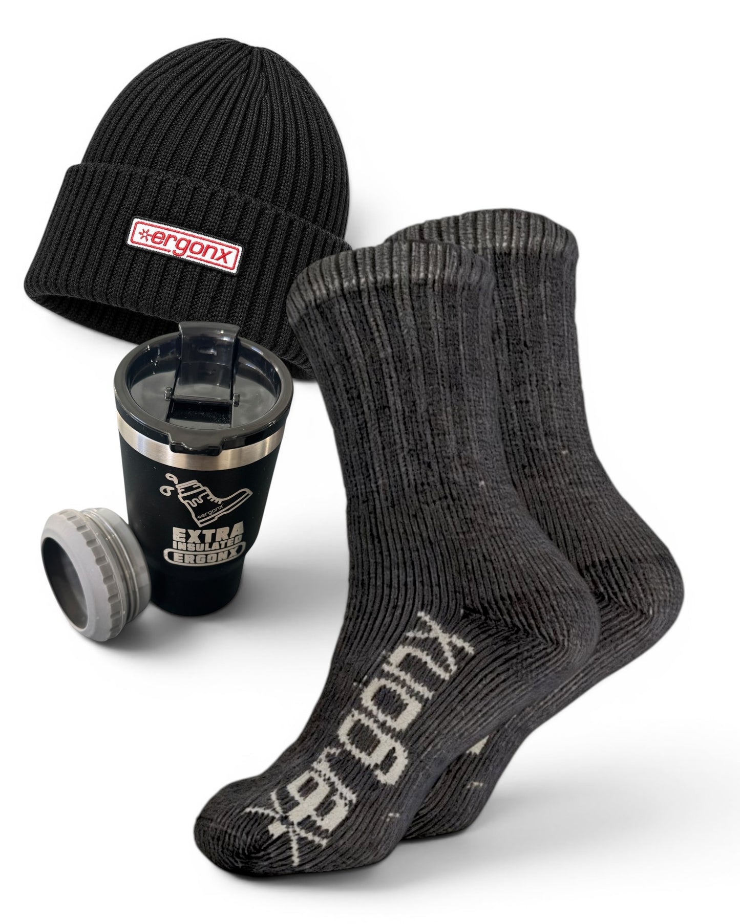 Work Socks, Beanie & 4 in 1 Coffee / Cooler + Cap