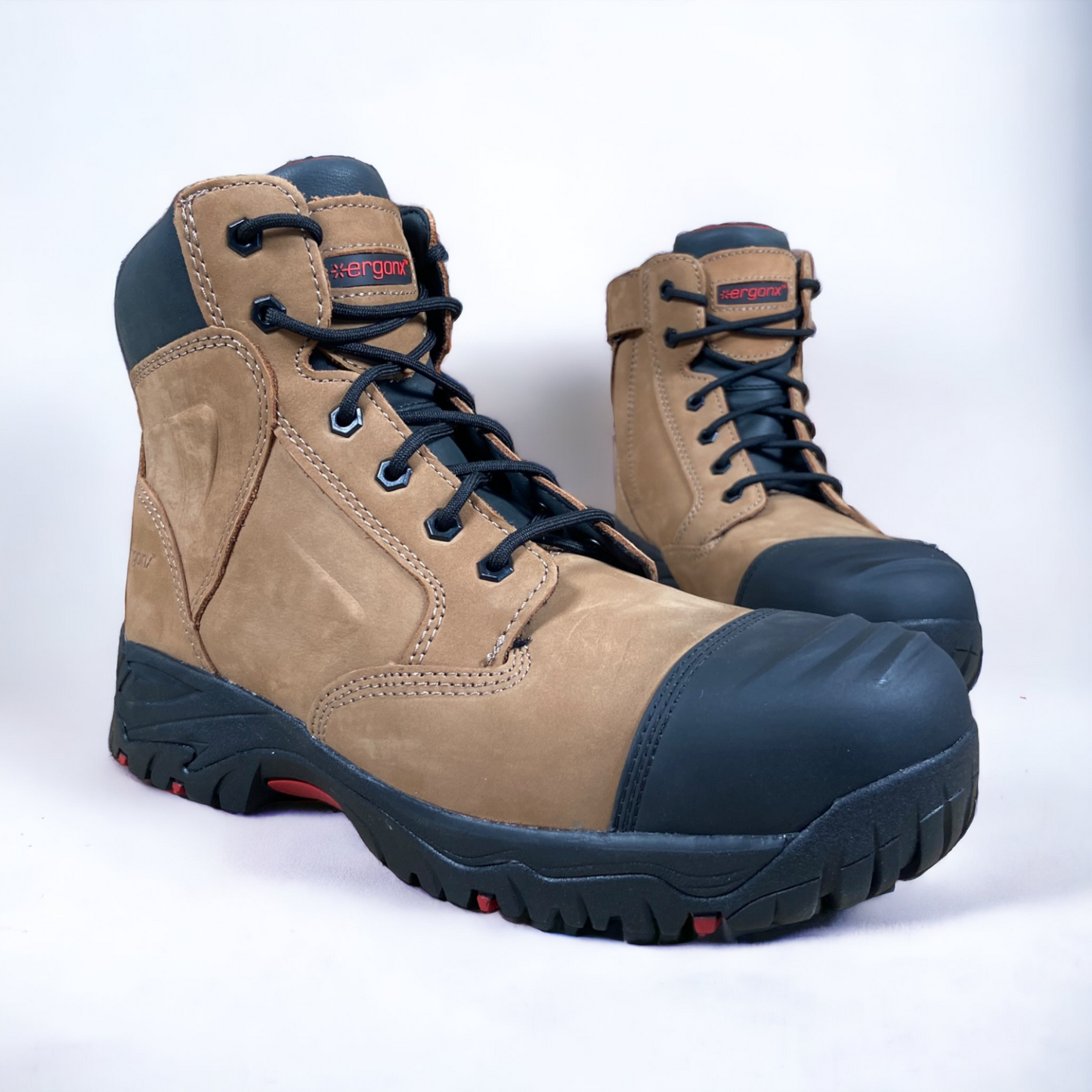 Ergonx Safety Boots Lace Up (Helium) Tan