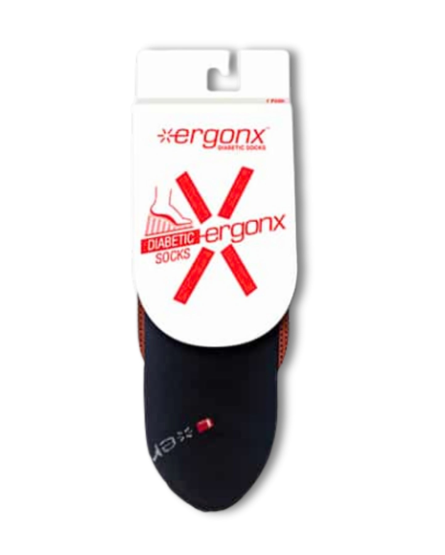 Ergonx Diabetic Socks 1/4 Crew (6 Pack)
