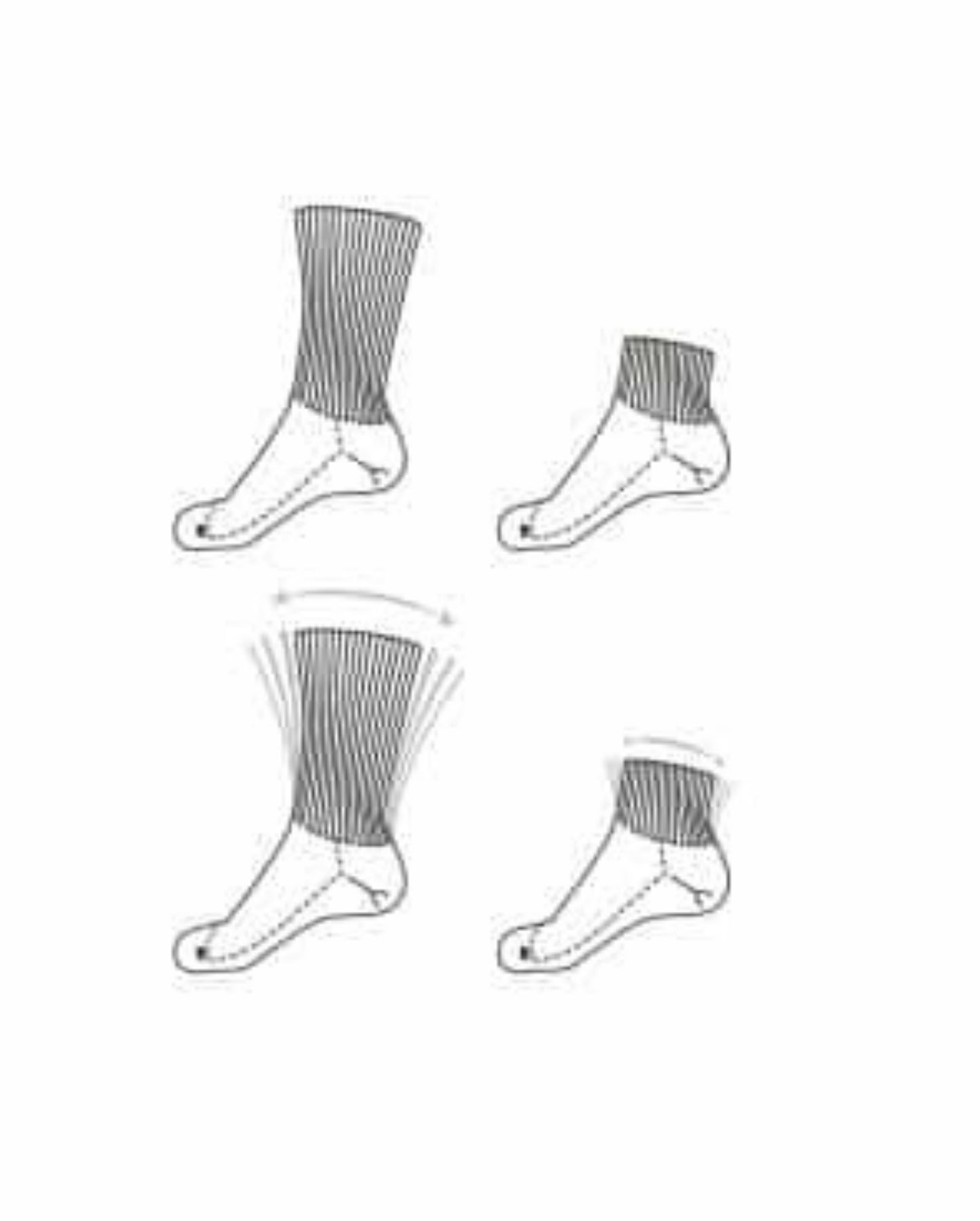 Ergonx Diabetic Socks 1/4 Crew (6 Pack)