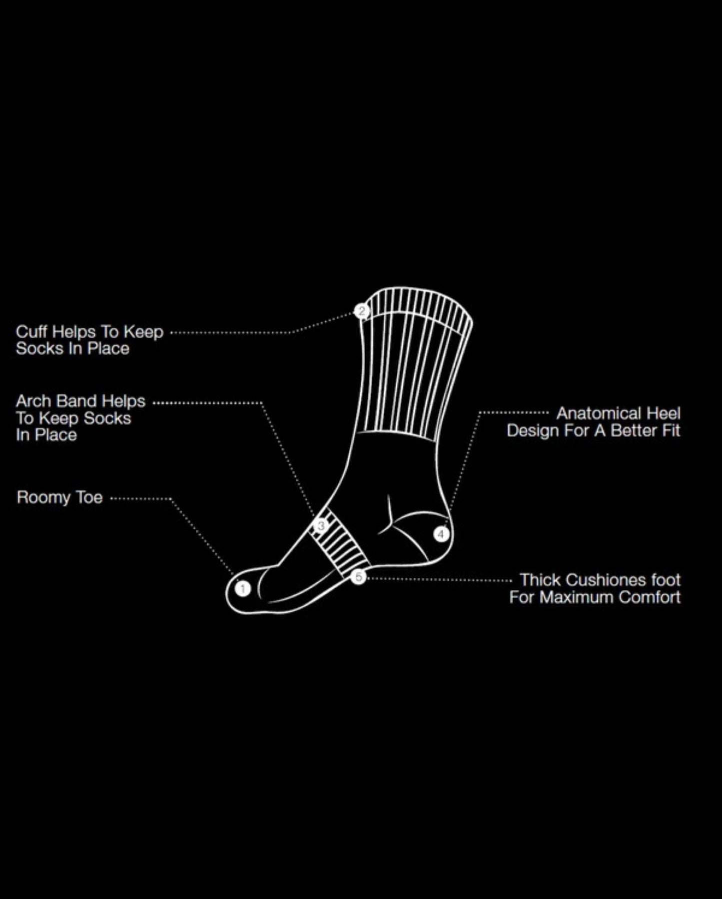 Ergonx Work Socks (6 Pack)