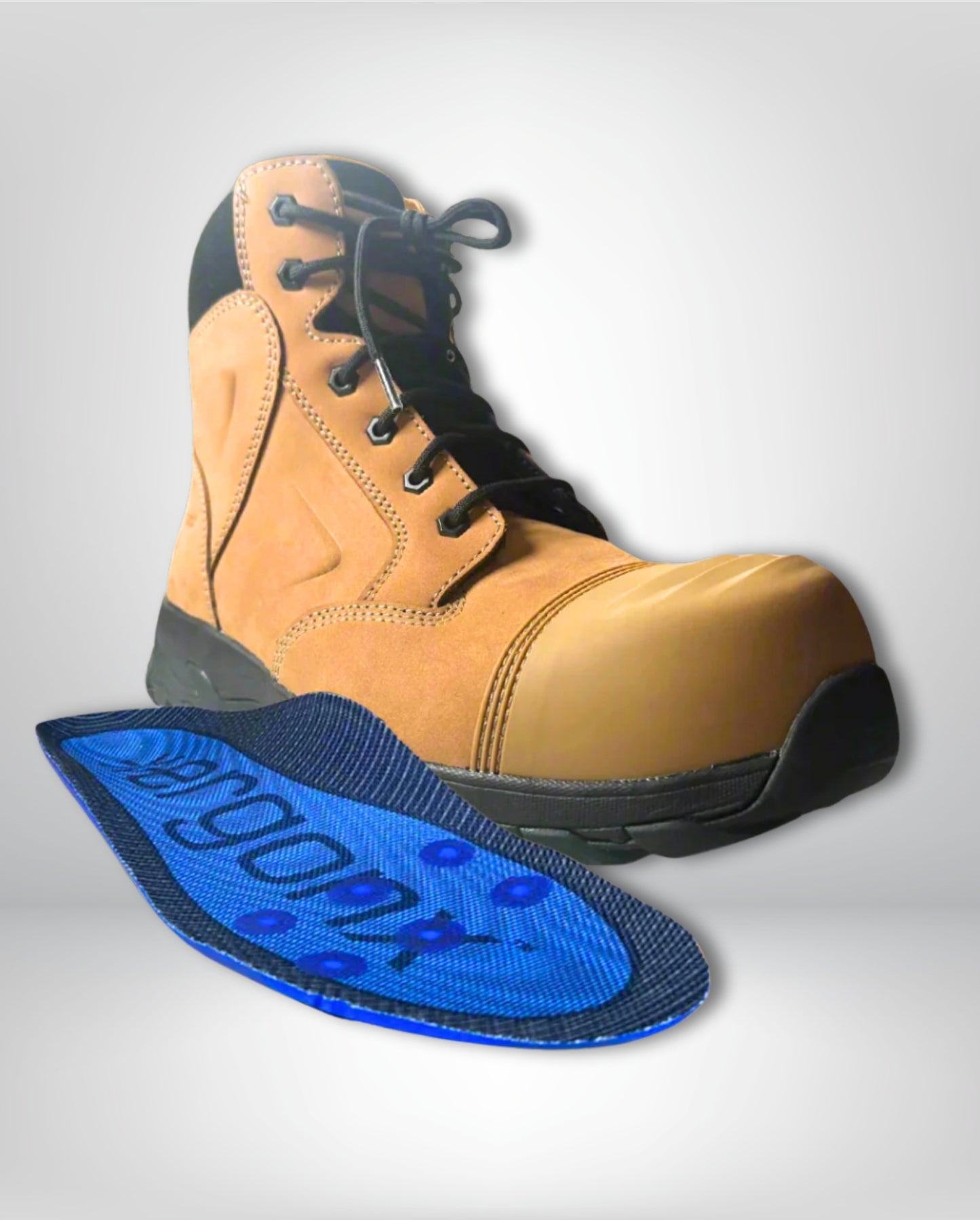 Ergonx Safety Boots Lace Up (Helium) Tan Toe