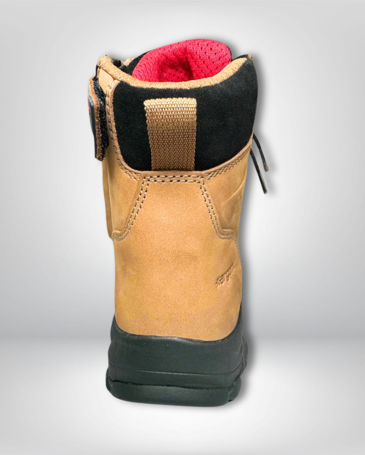 Ergonx Tan Toe Lace Up Safety Boots + 6 Socks + 1L Bottle & Cap Bundle