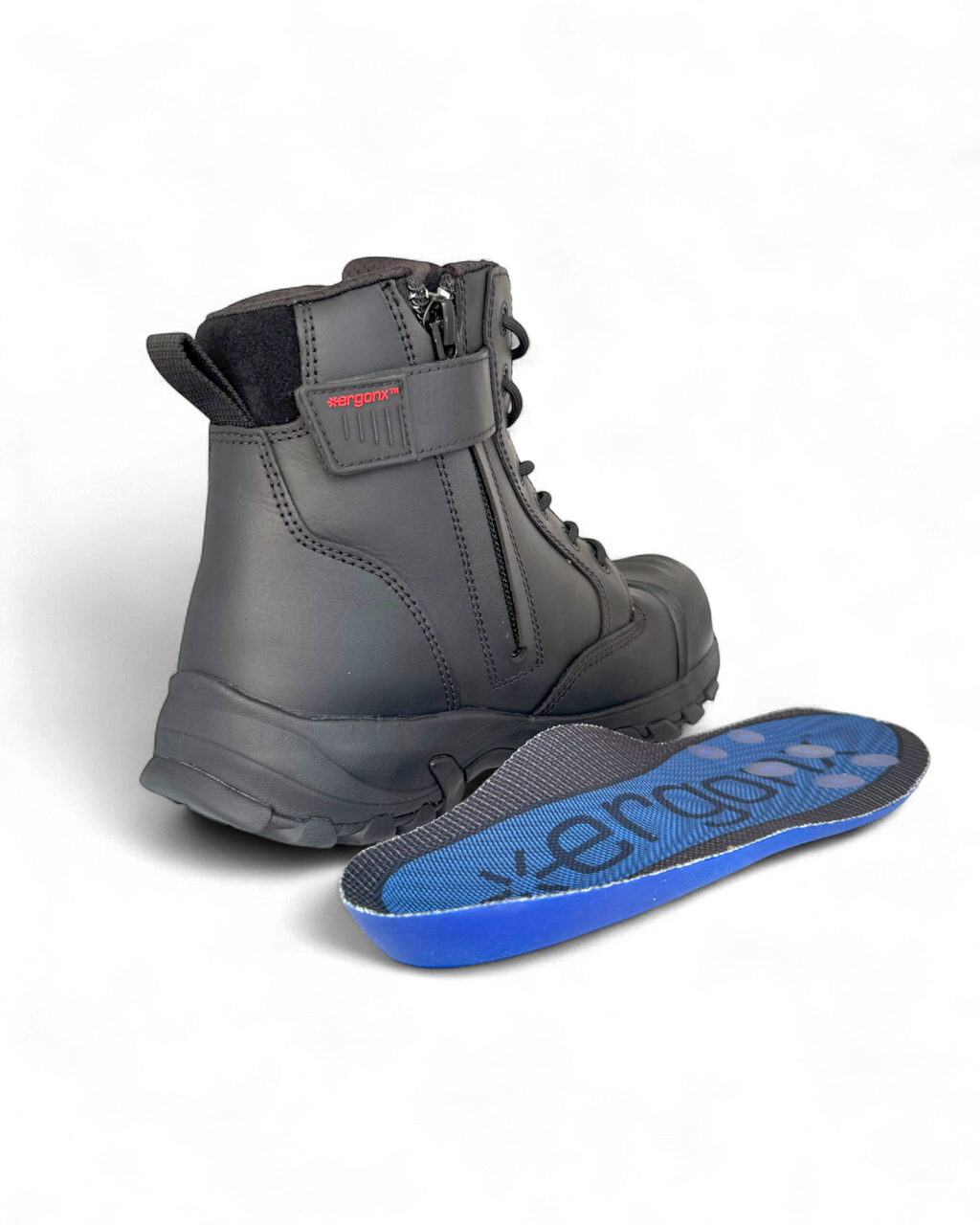 Ergonx Safety Boots Lace Up (Helium) Black