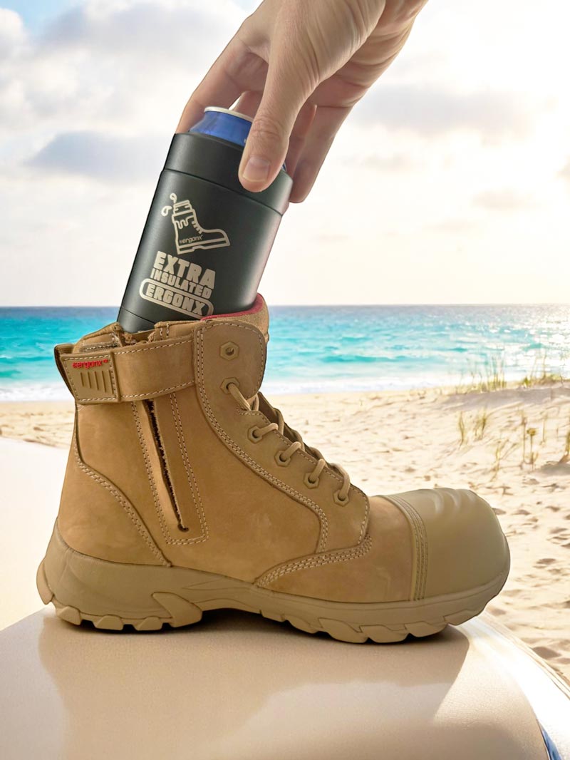 Ergonx Aluminum Stubbie Cooler Black - Extra Insulated