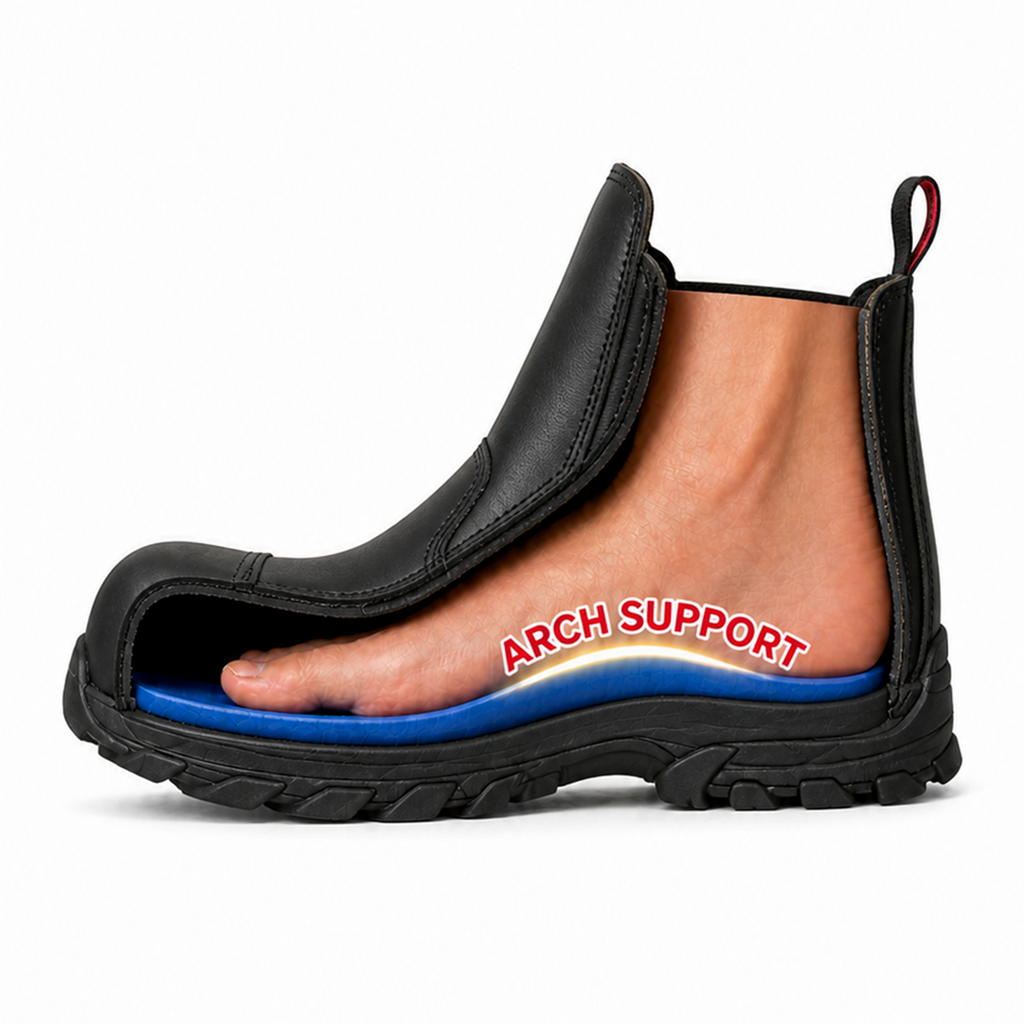 Ergonx Safety Boots Slip On (Hydrogen) Black