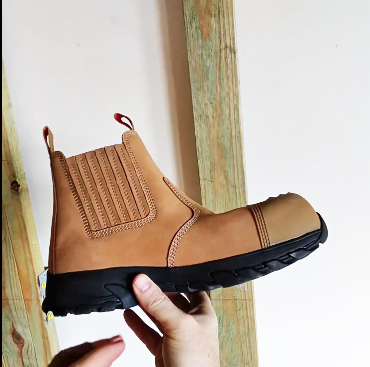 Ergonx Safety Boots Slip On (Hydrogen) Tan Toe