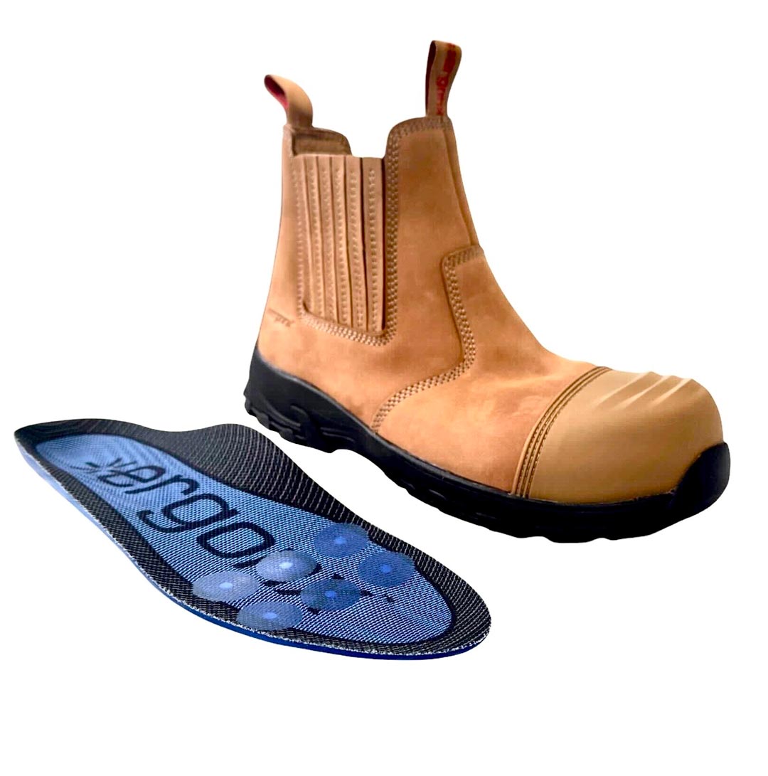 Ergonx Safety Boots Slip On (Hydrogen) Tan Toe
