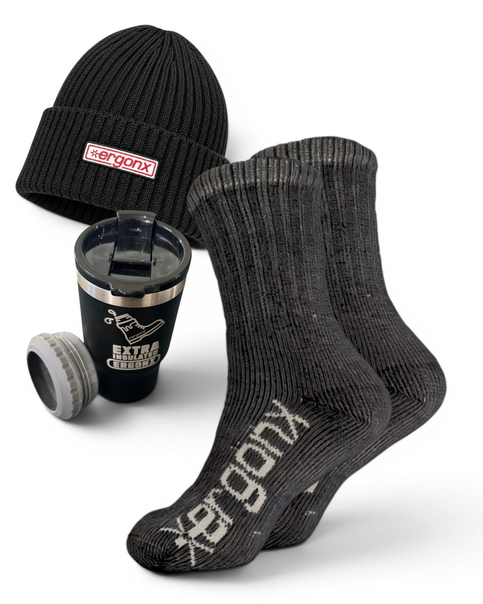 Work Socks, Beanie & 4 in 1 Coffee / Cooler + Cap